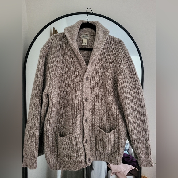 L.L. Bean's Classic Raggwool Cardigan Sweater - Picture 2 of 12